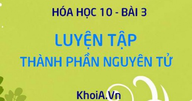 Luyện tập Thành phần nguyên tử, đồng vị, nguyên tử khối trung bình - Hóa 10 bài 3